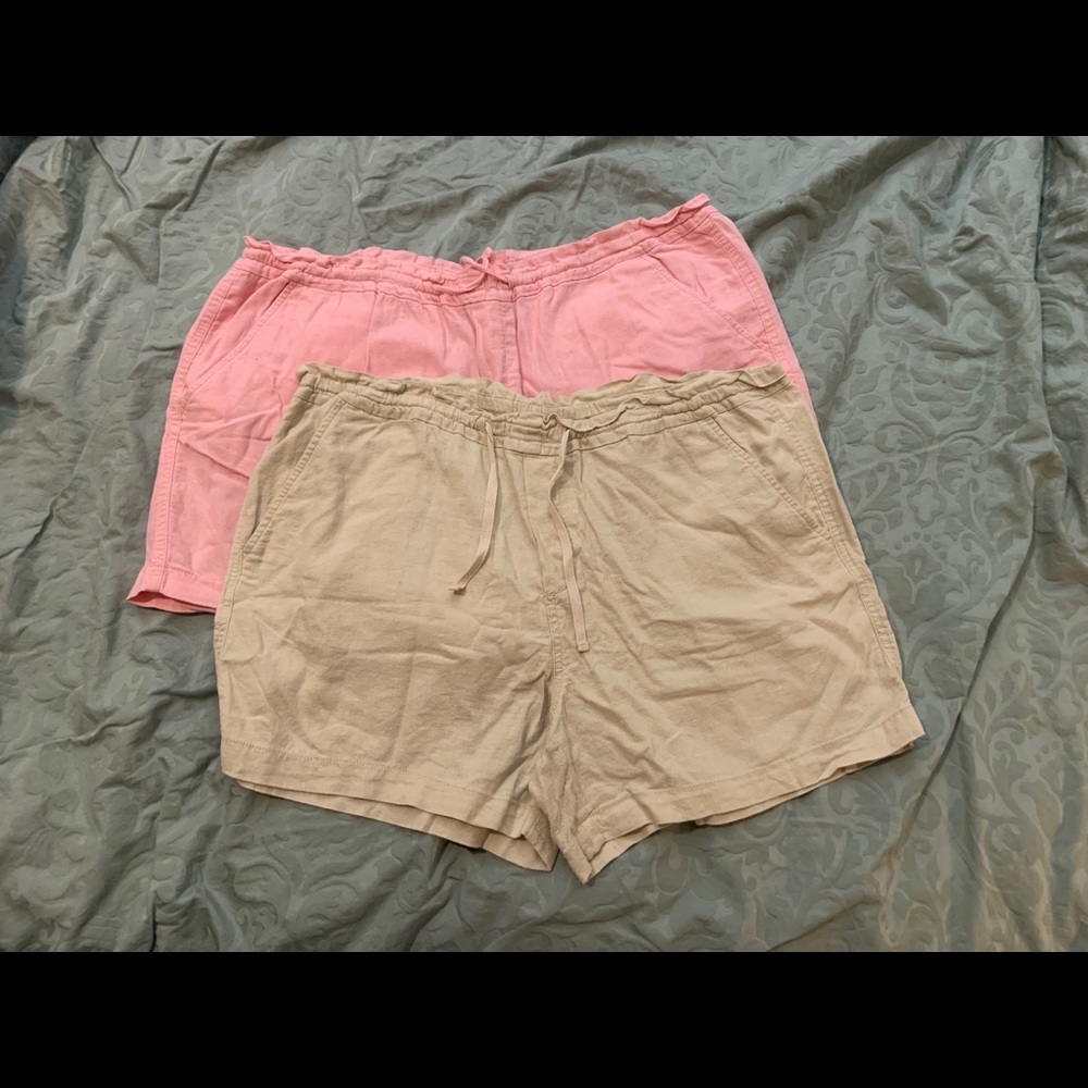 Faded Glory Two pairs of Linen/Viscose shorts